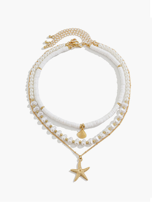 PEARL & SHELL | Collar Marino