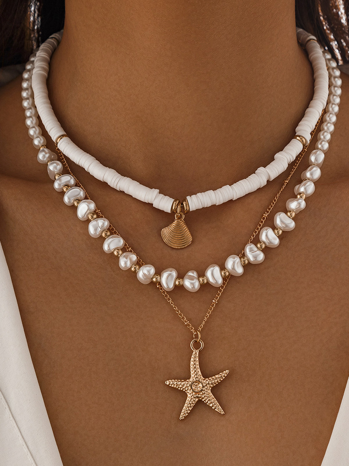 PEARL & SHELL | Collar Marino