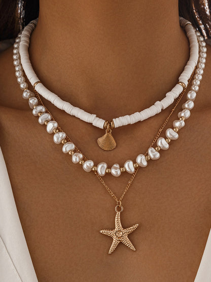 PEARL & SHELL | Collar Marino