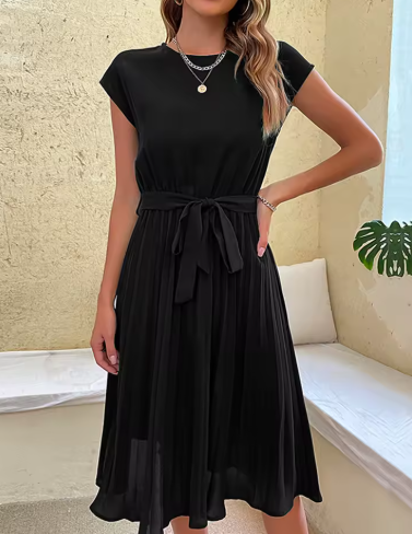 RUTH | Vestido midi plisado