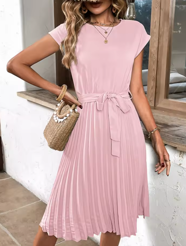 RUTH | Vestido midi plisado