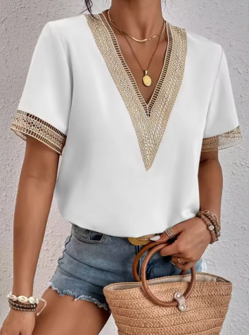 INES | Blusa con encaje delicado