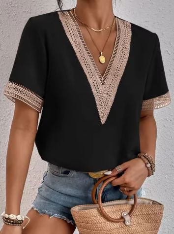 INES | Blusa con encaje delicado