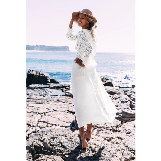 MONICA | Vestido traslúcido con lazo